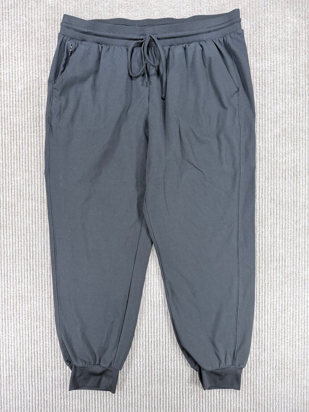 Rachel Zoe Charcoal Grey Elastic Waist Stretch Joggers L